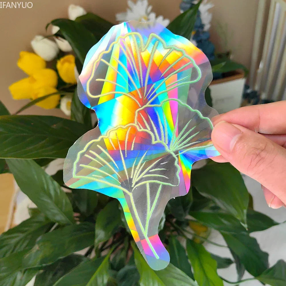 SunGlow Fenstersticker | 3D Regenbogen-Effekt | Selbstklebend & Wiederverwendbar