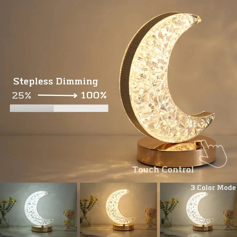 NovaGlow 3D-Lampe | Touch-Dimmung | 3 Lichtfarben | USB-aufladbar & Tragbar