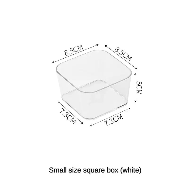ClearBox | Stapelbare Aufbewahrungsbox | Transparente Kunststoffbox für Schmuck, Make-up & Bürobedarf