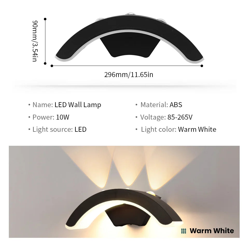 Lumenera LED Wandleuchte | Modernes Design | Warmweißes Licht | Für Innen & Außen