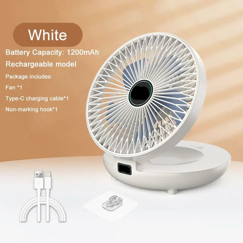 AirSwing™ – Faltbarer & Hängender Tischventilator mit USB & Nachtlicht
