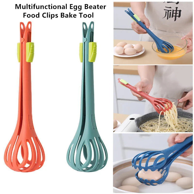 TriWhisk Pro | 3-in-1 Küchenhelfer | Schneebesen, Rührer & Zange | Ergonomischer Anti-Rutsch-Griff | Farbenfrohes Design