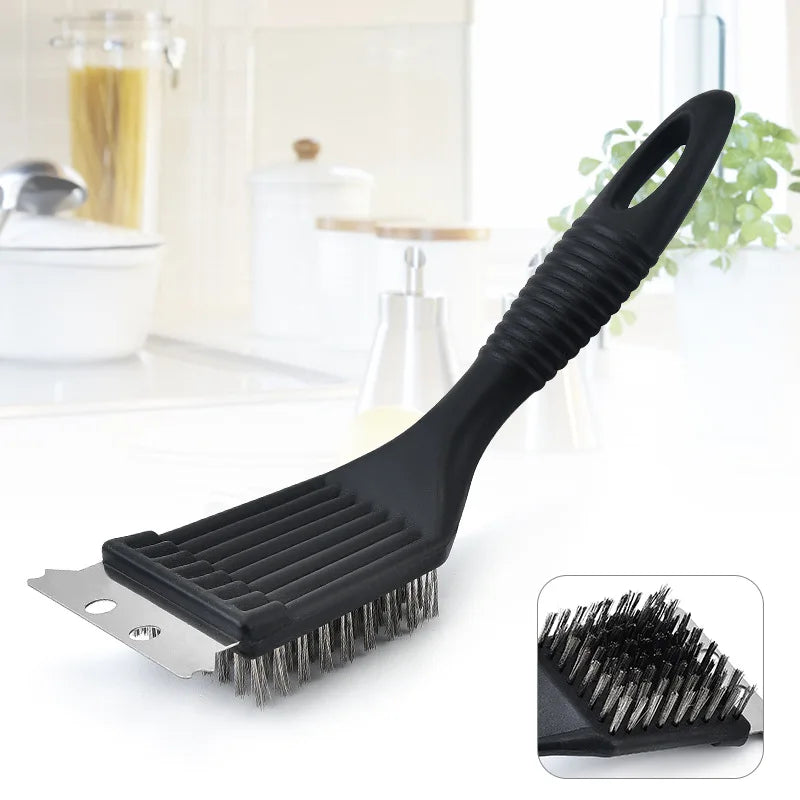 Bravura Grillbürste | 3-in-1 Edelstahlborsten | Für Gas- & Holzkohlegrills