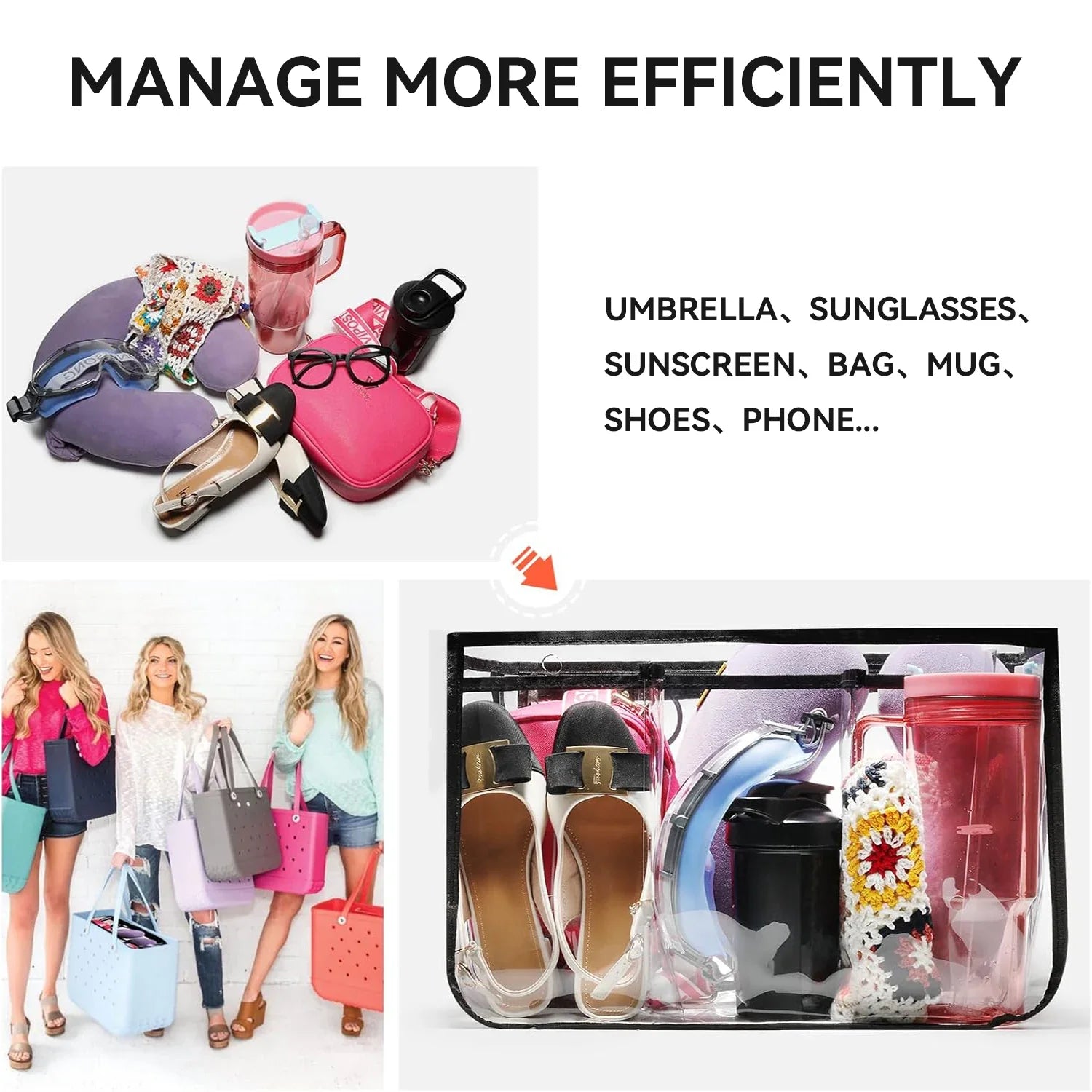 StrandProfi Tasche-Organizer | Wasserfest & Leicht | Perfekte Ordnung für jeden Ausflug