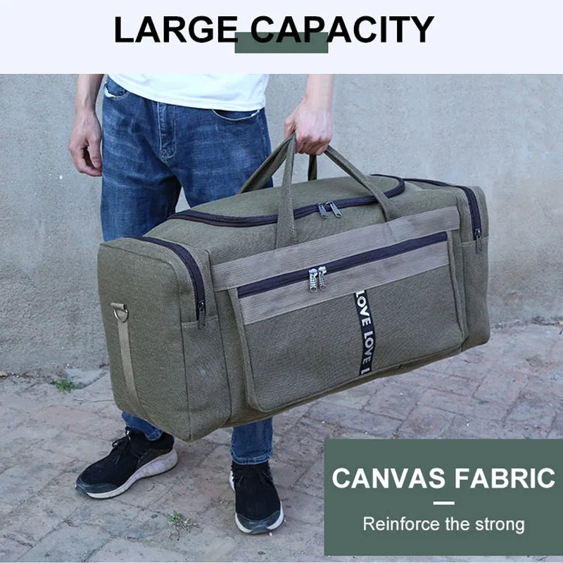 Canvarro TravelDuffel | XL Sporttasche für Männer | Wasserabweisend & Robust | Viel Stauraum für Abenteuer | Ideal für Gym & Reisen