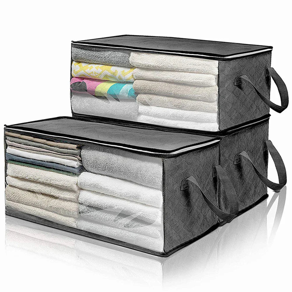 ClothNest ClearBox | Faltbare Aufbewahrungstasche | Sichtfenster & Wasserdicht | Vliesstoff