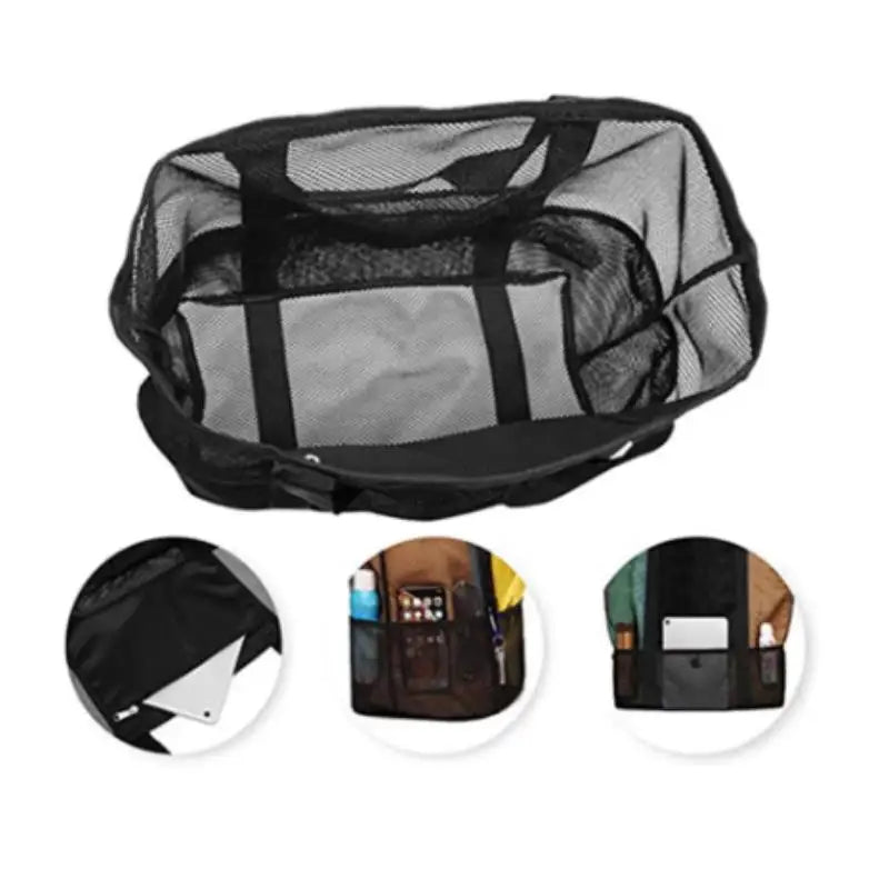Ventora | Mesh-Strandtasche & Sporttasche | Atmungsaktiv, schnelltrocknend & ultraleicht | Für Strand, Fitnessstudio, Sauna & Reisen