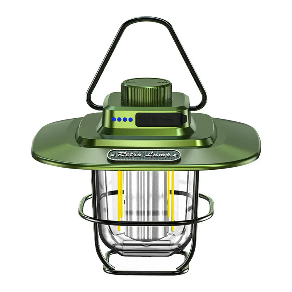 SolariaGlow | Wiederaufladbare LED-Retro-Laterne | Dimmbar & vielseitig | Camping, Garten & Balkon
