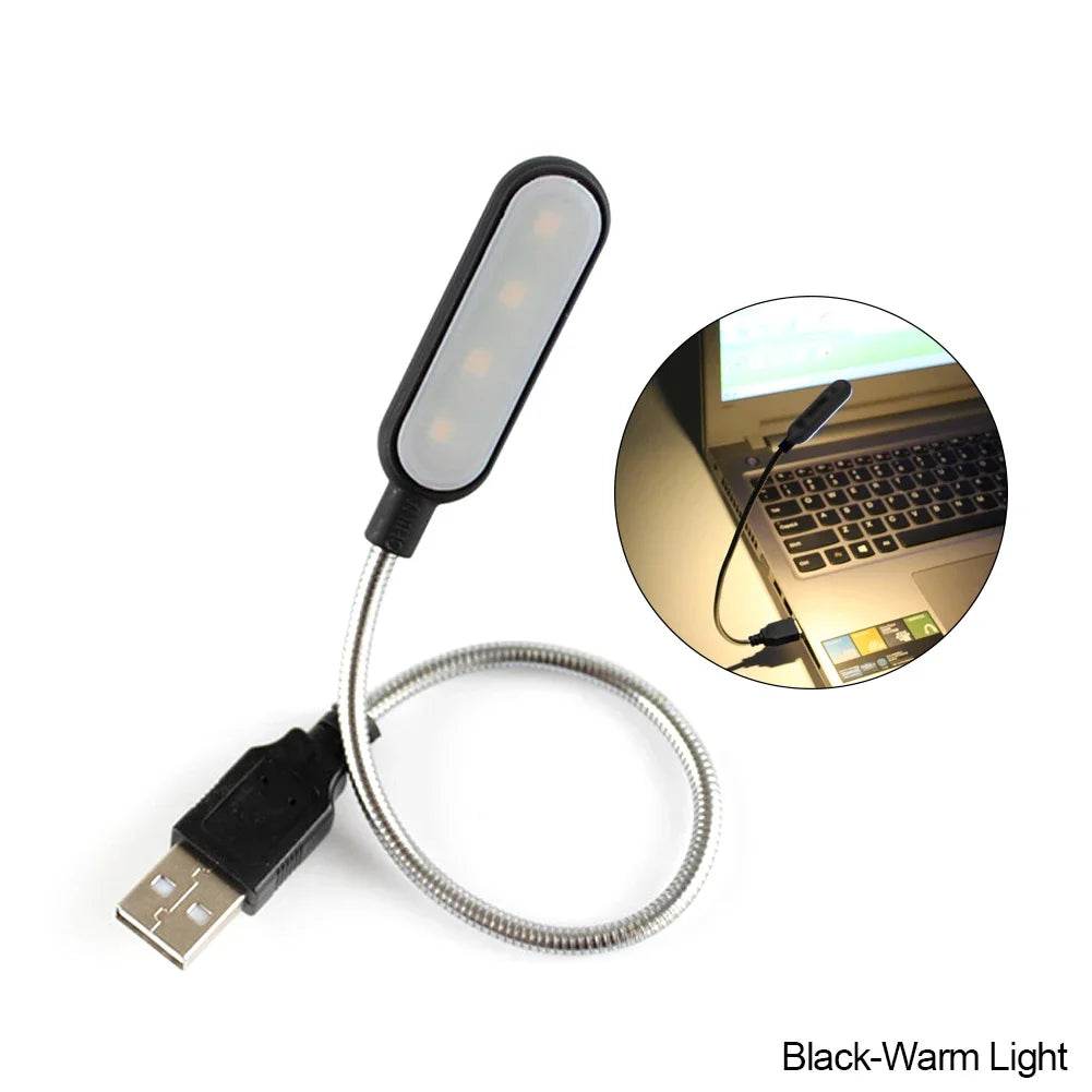 FlexiBeam USB LED Leselampe | Wiederaufladbar & Energiesparend | Flexibler Schwanenhals | Warmweiß & Kaltweiß | Kompatibel mit Laptop, PC & Powerbank