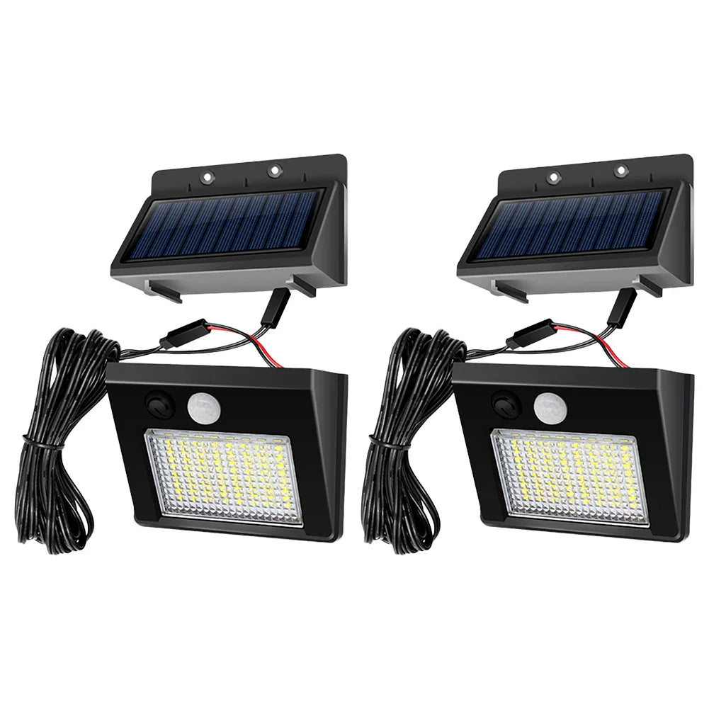 SolarBright | LED Außenstrahler | Solarbetrieben & Wetterfest | Mit 48 LEDs
