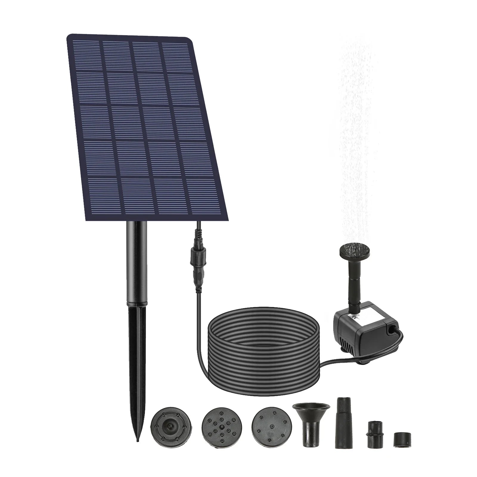 AquaSpark Solar-Wasserpumpe | 6-in-1 Set | Solarbetrieben für Teich & Garten