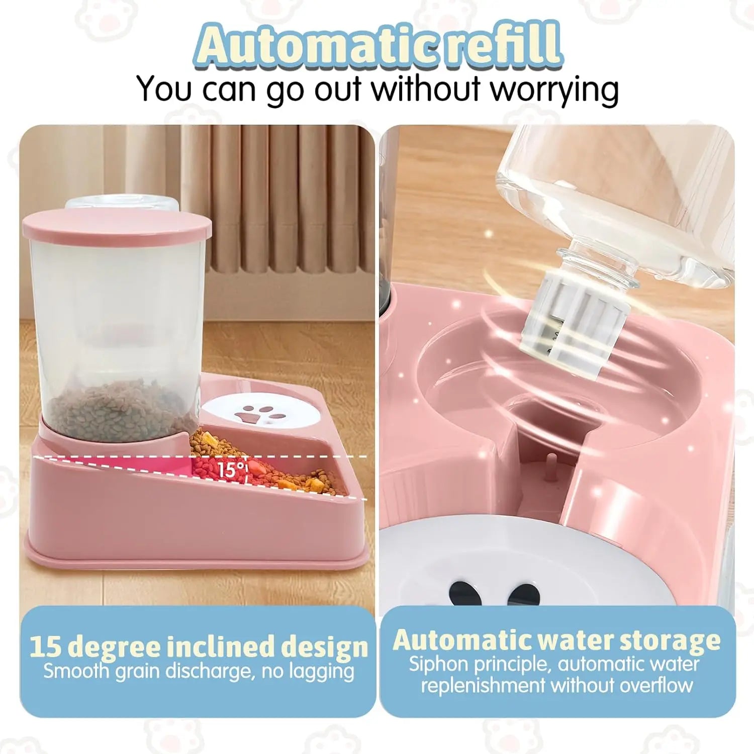 PetFlow Duo Futterstation | Automatischer Wasserspender | Ergonomisches Design | Modern & Praktisch