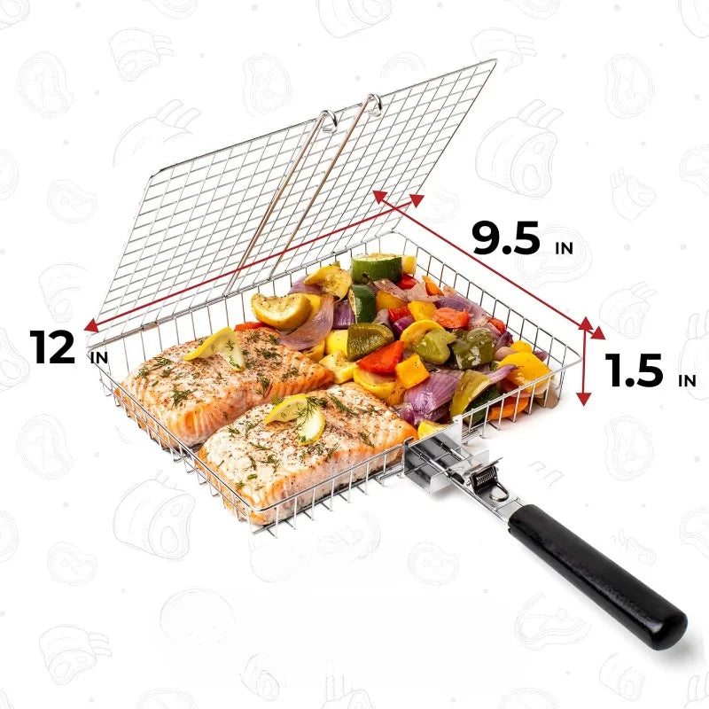 GrillMaster Grillgitter | Tragbar & Rostfrei | Für Perfekte BBQ-Erlebnisse