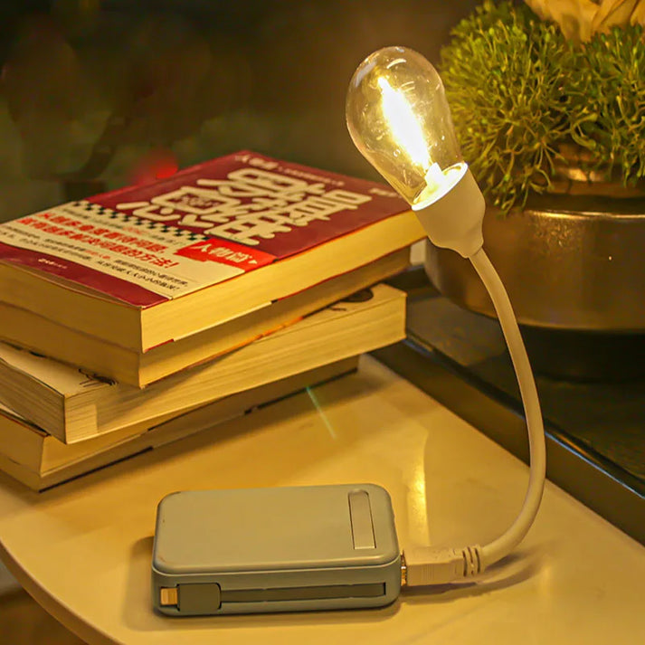 Flexora USB Leselampe | Warmweißes Licht | Drehbar & Faltbar | Kompakt für Unterwegs