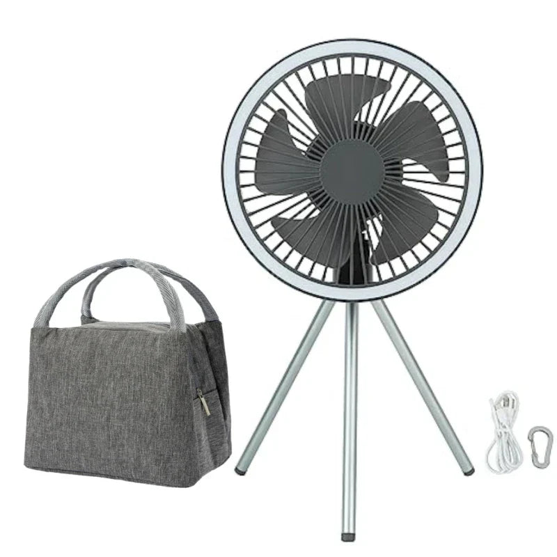 Climaflow Stativ-Ventilator | 10000mAh Akku & Powerbank | 3-in-1 Design | Leise & Leistungsstark