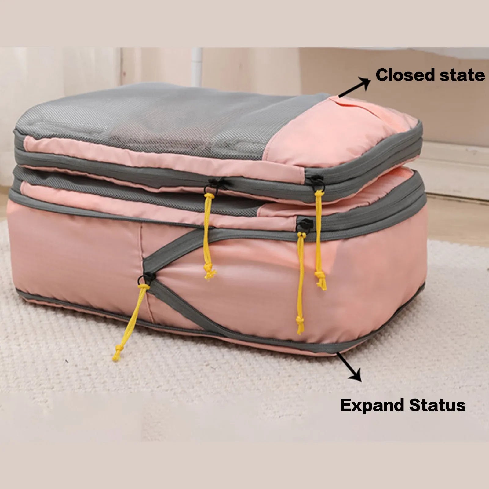 PackSmart Reise-Organizer-Set | Kompakt & Platzsparend | Mit Kompressionsfunktion | In Verschiedenen Farben