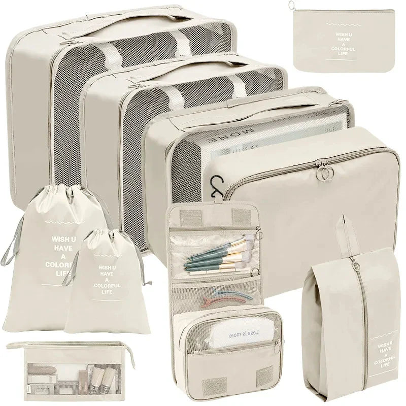 TravelPro Organizer Set | Platzsparend & Umweltfreundlich | 7-10 Teile für Perfekte Ordnung