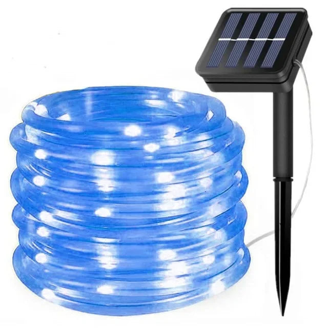 Solviera Solar Lichterkette | 300 LED-Leuchtmittel | IP65 Wasserdicht | 8 Lichtmodi | Garten-, Weihnachts- & Partydeko | Warmweiß / Weiß / Mehrfarbig