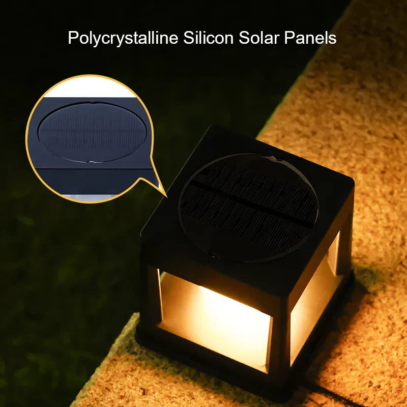 SolarGlow Pillar Light | Solarbeleuchtung für Außenbereich | 8 Stunden Leuchtdauer | Wetterfest