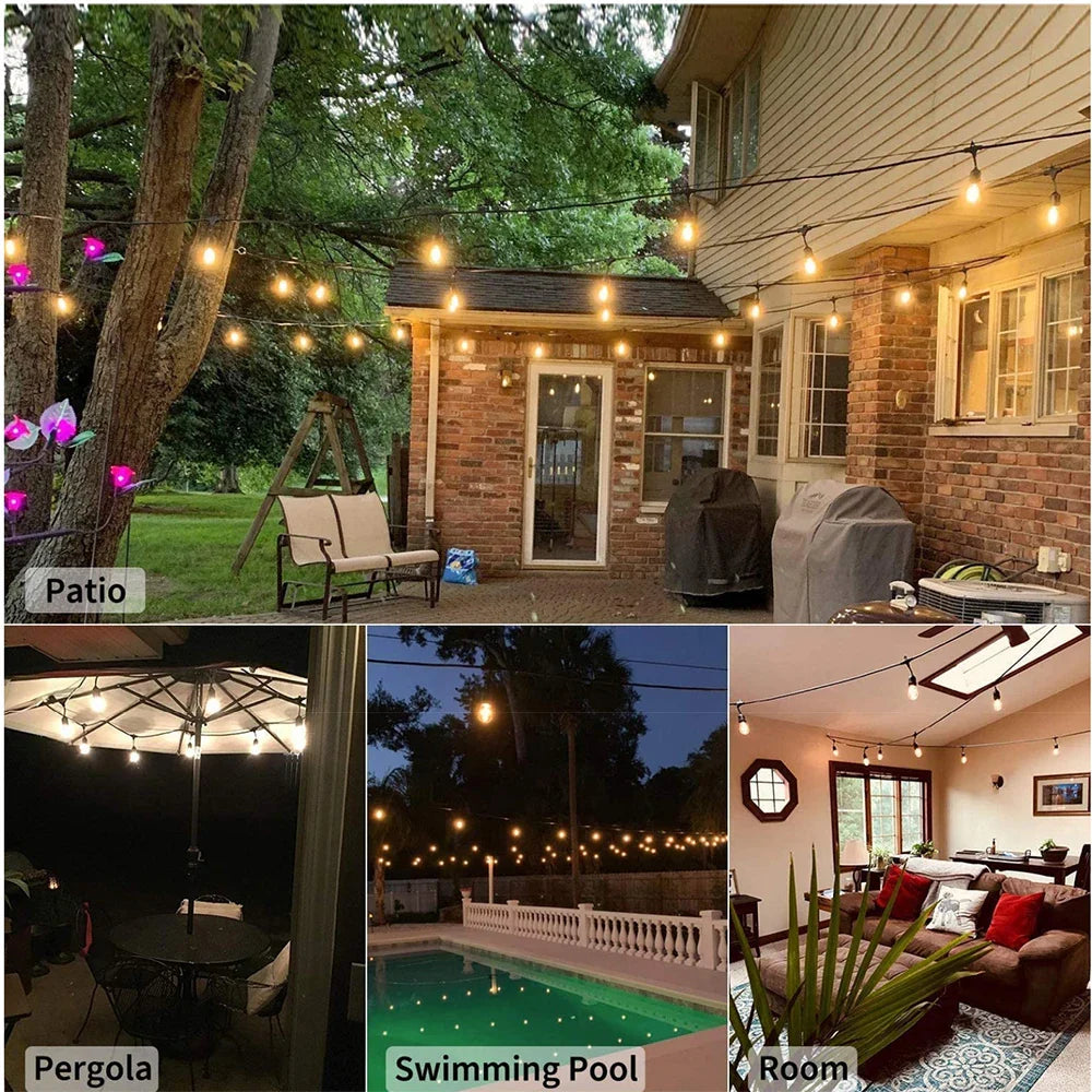 LumaTwist | Solar LED Lichterkette | Automatisches Ein- und Ausschalten | Wetterfest für Garten & Terrasse