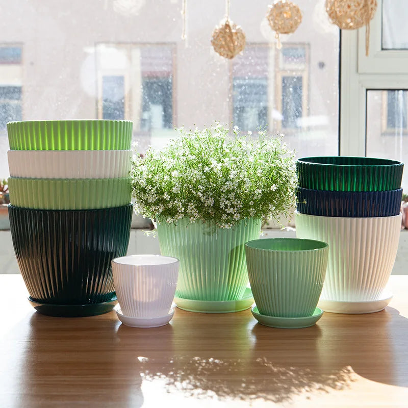 Florava Blumentopf | Bruchsicher & Modern | Für Innen & Außen | Atmungsaktives Design