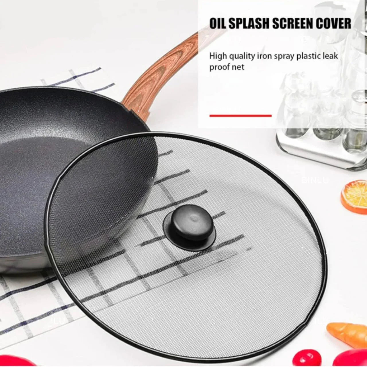 ChefGuard Mesh | Spritzschutzdeckel für Pfannen | Hitzebeständig & Anti-Fett | Edelstahl-Mesh