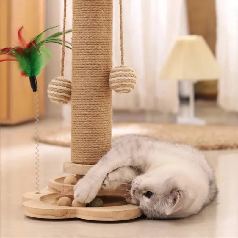Purrivo Kratzspaß | Interaktives Spielbrett für Katzen | Fördert Bewegung & Krallenpflege | Stilvoll & Robust | Für Wohnung & Katzenbereich