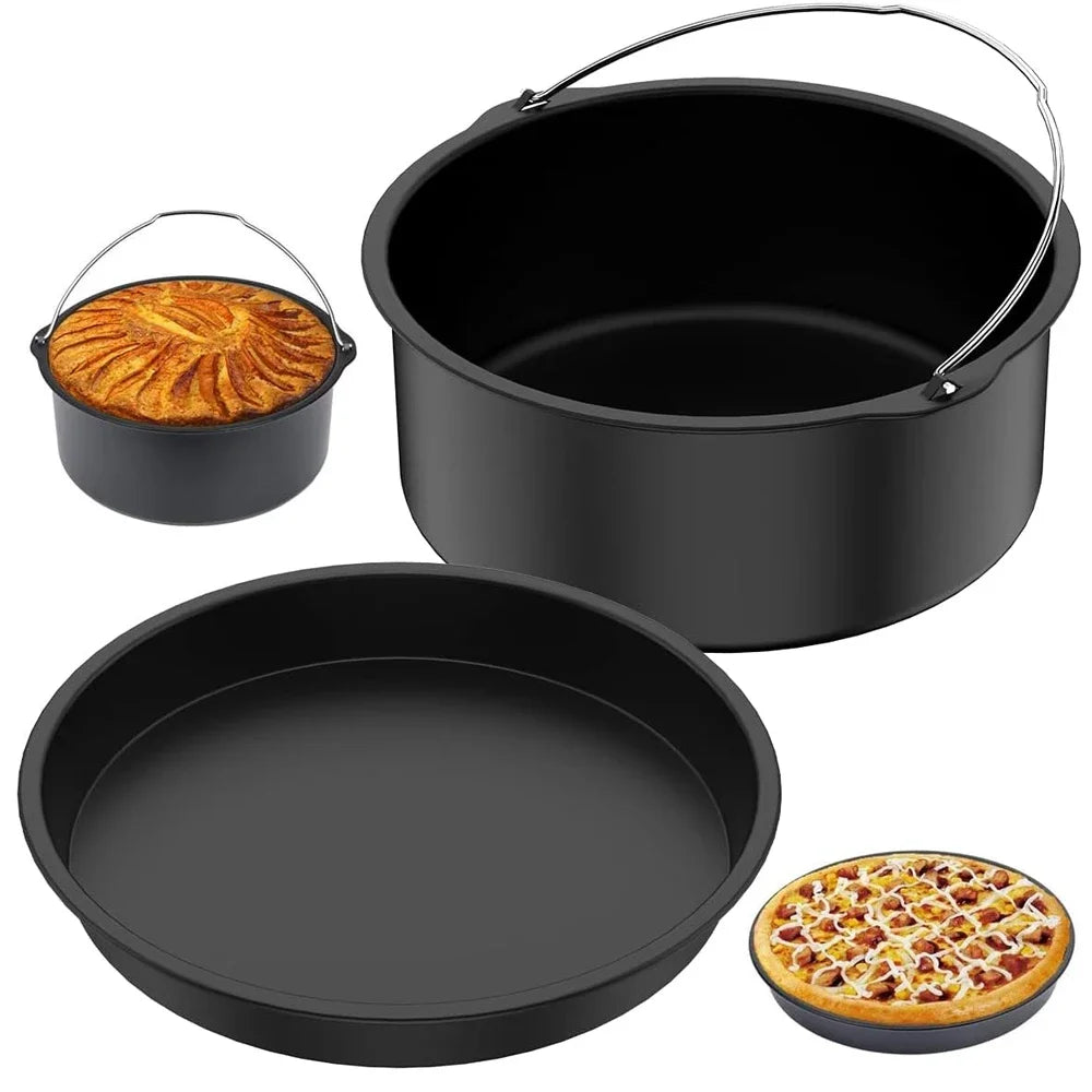 BakeMaster | Runde Backform | Antihaft | Mit Griffen für Ofen & Airfryer