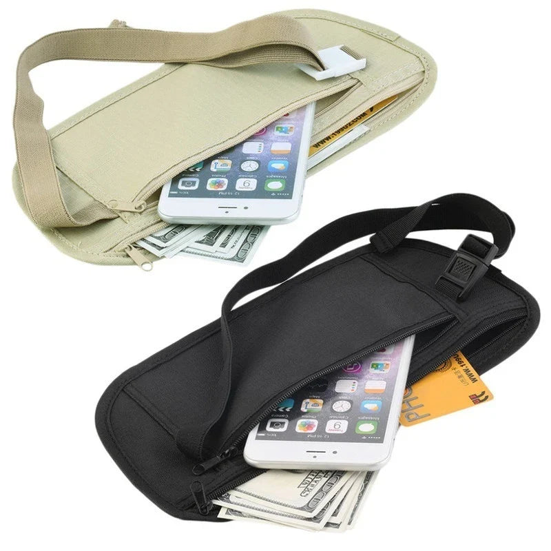 SafePack | Flache Gürteltasche für Reisen & Sport | Sicherheit & Komfort für Wertsachen | 26×13 cm
