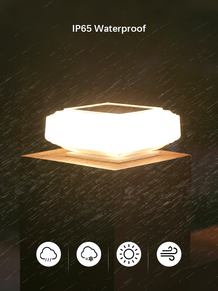 LumiPillar 30LED | Solar Pfostenleuchte | Kabellos & Wetterfest | Für Garten, Zaun & Terrasse