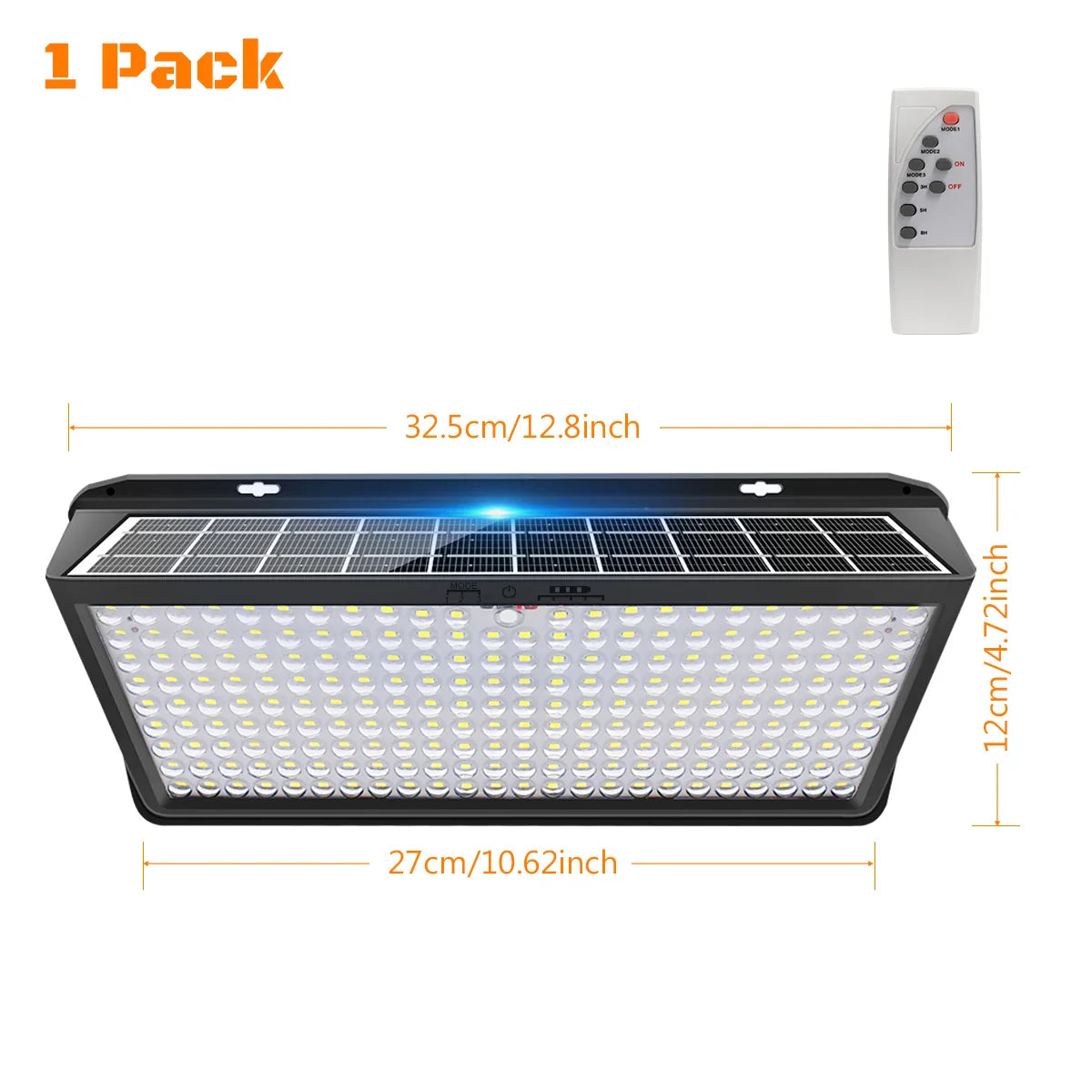 SolarFlare UltraLight | Solar-LED Wandleuchte | 258 LEDs | 270° Lichtabstrahlung | 3 Modi