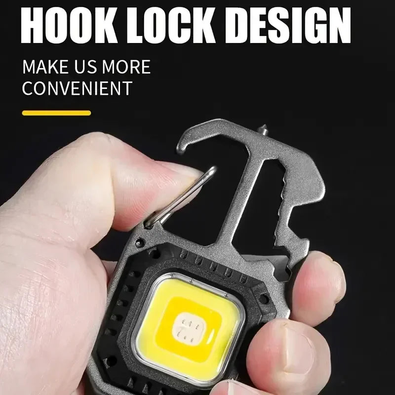 Torchino Mini-Taschenlampe | 6 Lichtmodi & Tools | USB-C Wiederaufladbar | Kompakt & Robust