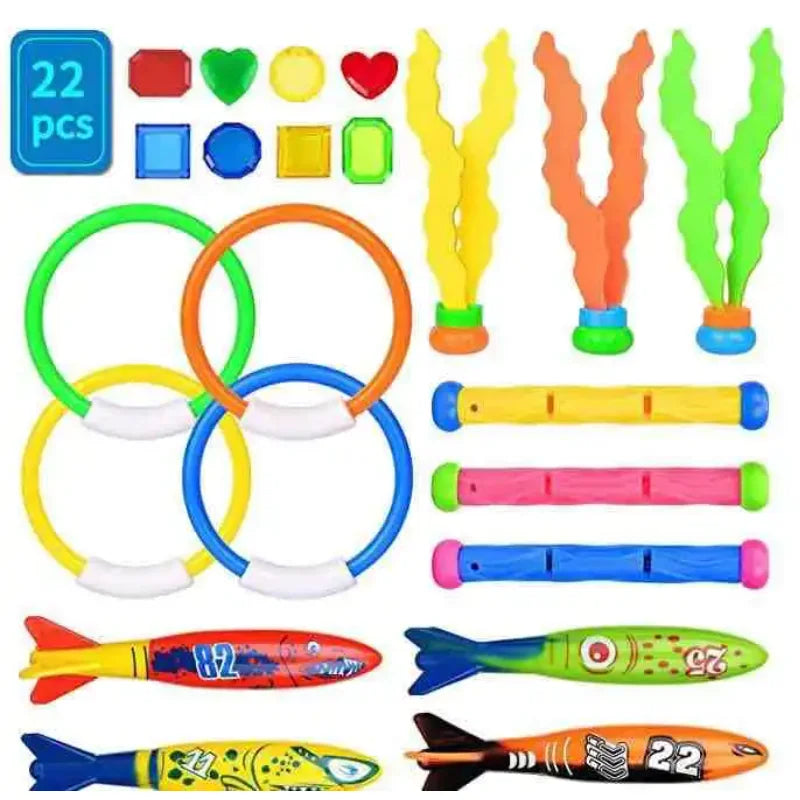 AquaSplash | Tauchspielzeug-Set | Bunt und Spaßig | Ideal für Kinder ab 4 Jahren
