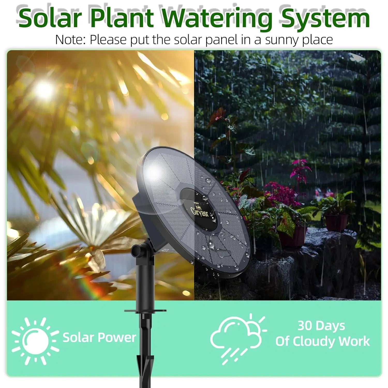 GreenFlow Solar Bewässerungssystem | Automatische Tropfbewässerung | Für 15 Pflanzen | Solarbetrieb