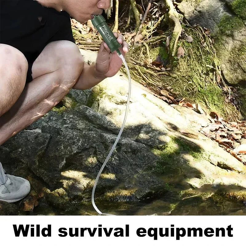 PureStream Go | Tragbarer Wasserfilter-Trinkhalm | 0,1 Mikron Filterung | Für Camping, Wandern & Notfälle