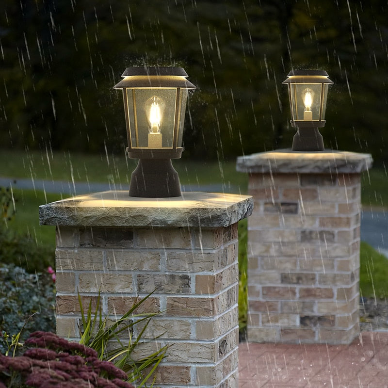 LumenoGlow Außenleuchte | Solar Wandleuchte mit Dämmerungssensor | IP65 wetterfest | Edelstahlgehäuse | Für Garten & Fassade