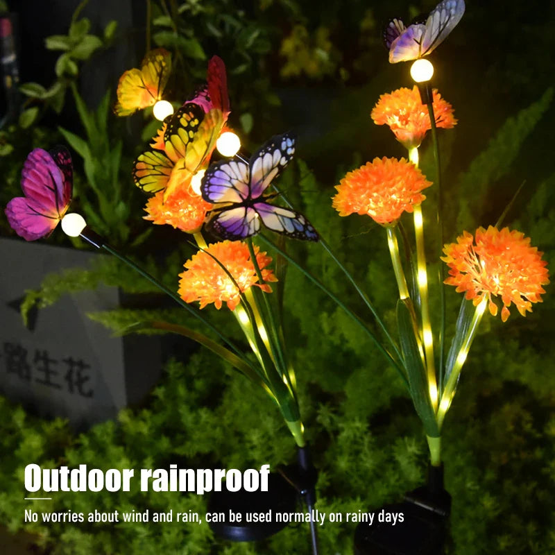 LumiFlora | Solar-Gartenleuchten im 6-Kopf-Design | Automatischer Dämmerungssensor & wetterfest | Stimmungsvolle Beleuchtung für Garten & Terrasse