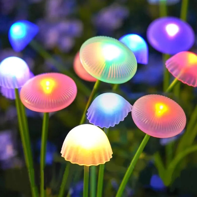 MushGlow Solar Gartenleuchten | Quallen- & Pilzdesign | Solarbetrieben & Wetterfest