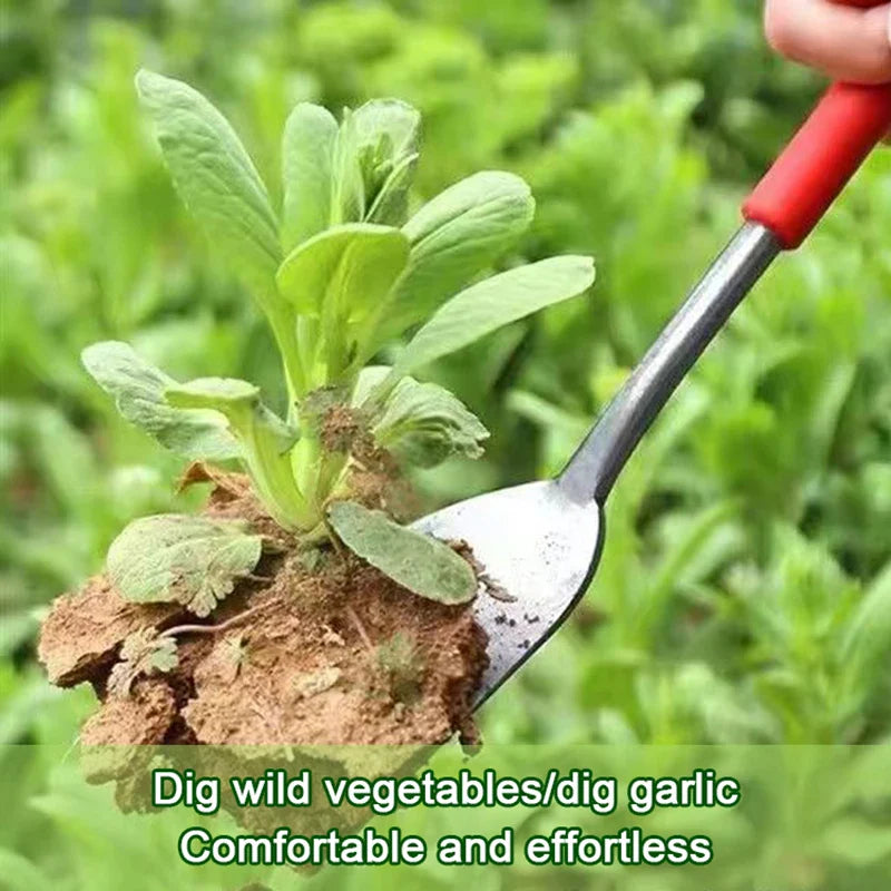 HerbMaster Gartenschaufel | 3-Zinken Edelstahl | Für Unkraut & Knoblauchernte