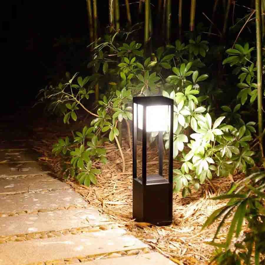 Solarin EdgePost | Solar Gartenleuchte Modern | Warmweißes LED-Licht | Kabellos & Wetterfest | 60 cm Aluminium-Säule