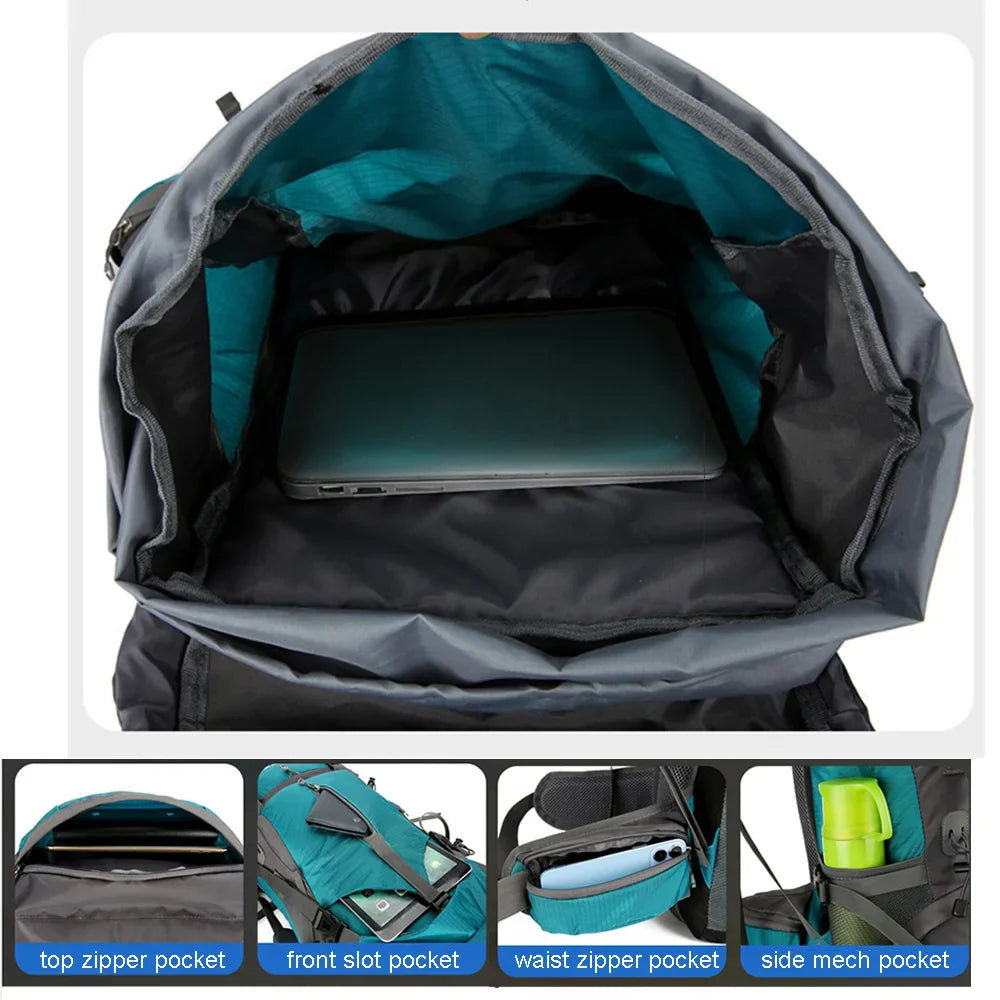 AlpineFlex Trekkingrucksack 70L | Wasserdicht | Komfortabel & Strapazierfähig