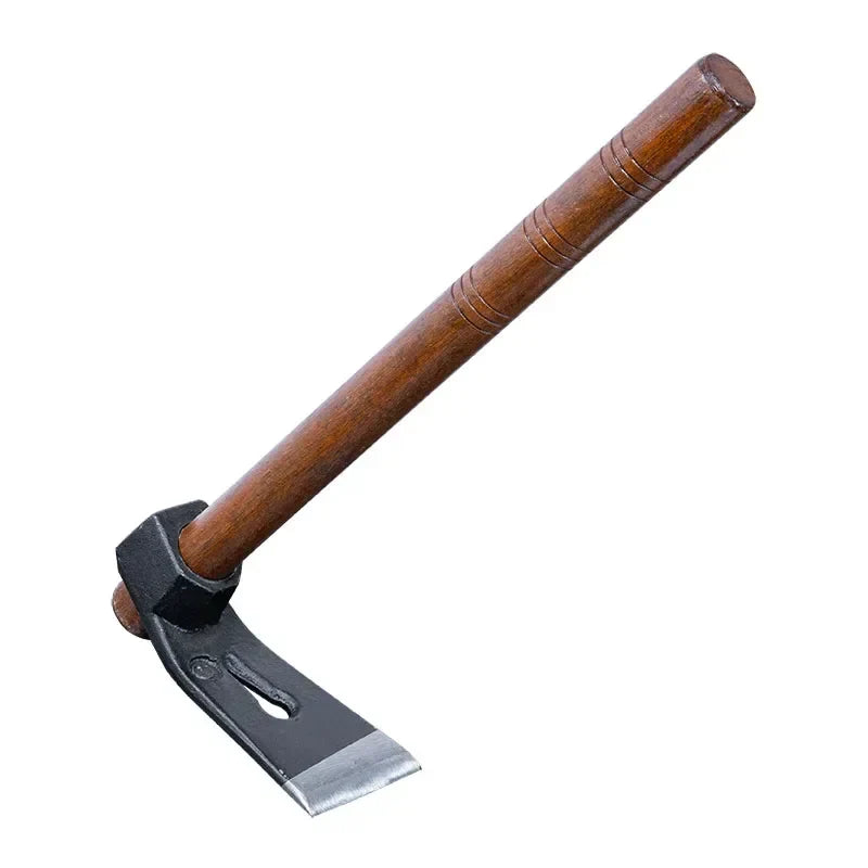 AgriTool | Handhacke aus Manganstahl | 3-in-1 Gartenwerkzeug | Mit Aokaholzgriff für Unkraut & Wurzelentfernung