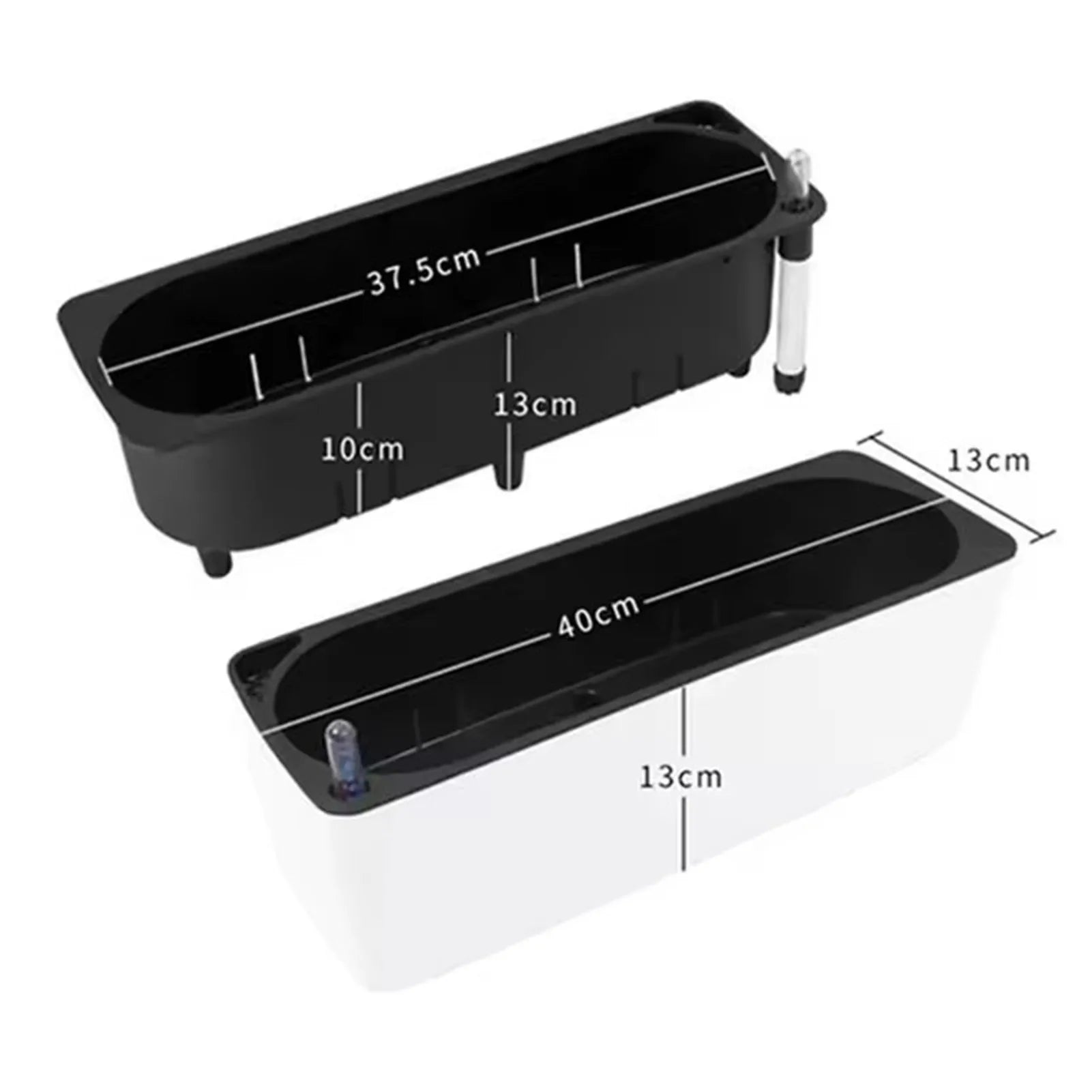 FloraSensi SmartPot | Blumentopf mit Wasserstandsanzeige | Selbstbewässernd | Für drinnen & draußen | 30 cm Weiß