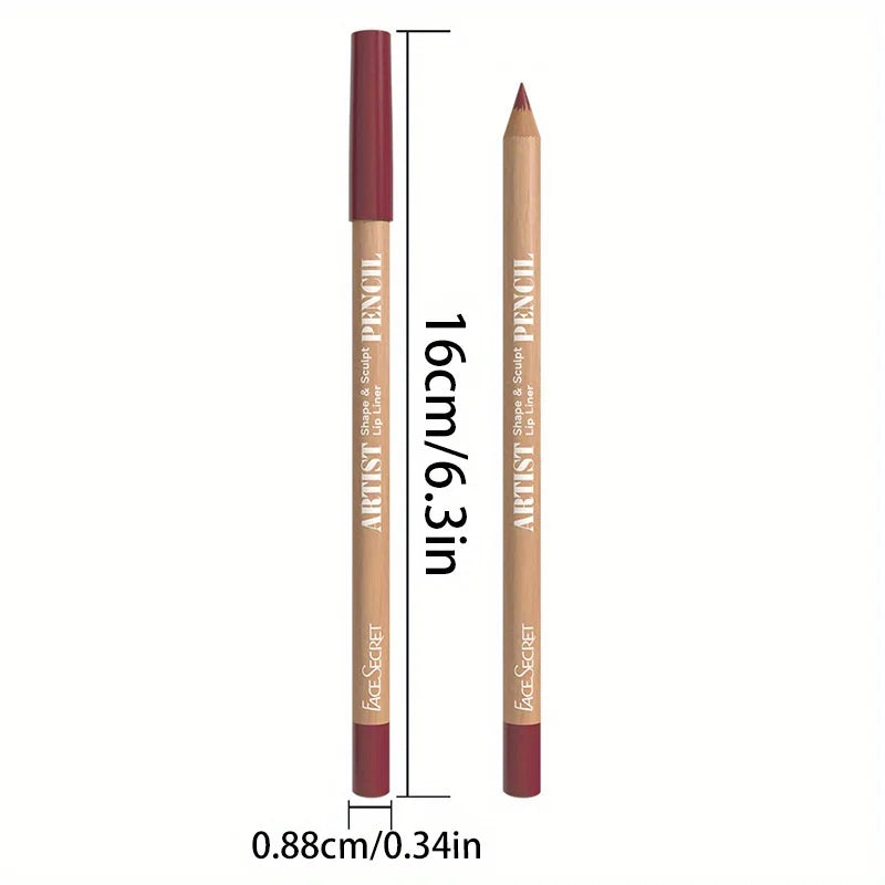 LuxeLips | 3er Set Lippenkonturenstift & Lippenstift | Matt & Wasserfest | Samtiges Finish für Perfekte Lippen