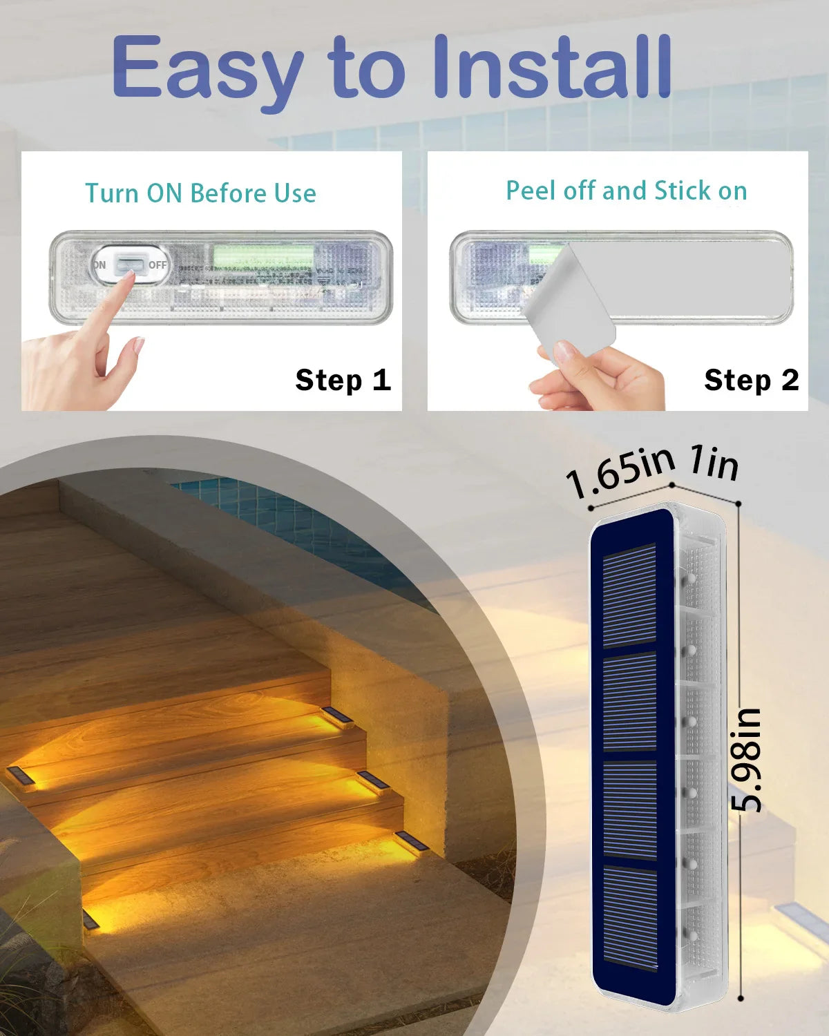 LumoBright PathLites | Solar LED Bodenleuchten | Wetterfest | Automatisches Einschalten