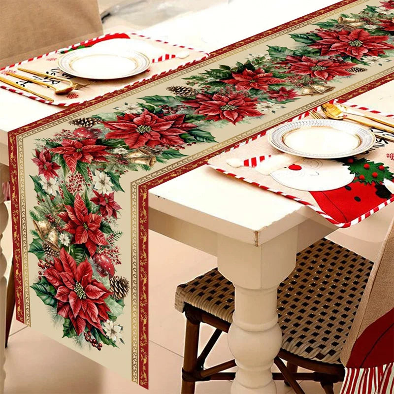 Festivia Weihnachtstischläufer | 180×35 cm | Elegant und festlich | Dekorative Tischdecke für Weihnachten & Neujahr 2025/2026