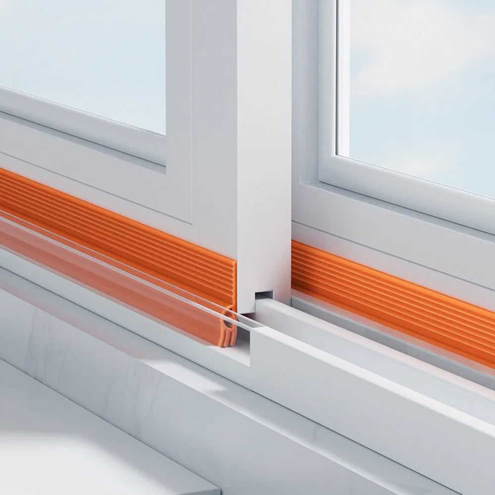 ThermoBlock Türdichtung | PVC Zugluftstopper | Geräuschschutz | 2m Zuschneidbar