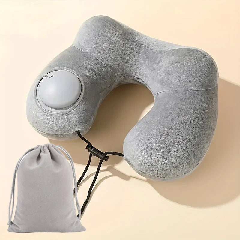 Neckiva Nackenkissen | Ergonomisch & Ultraleicht | Micro-Velours | Tragbar mit Tasche