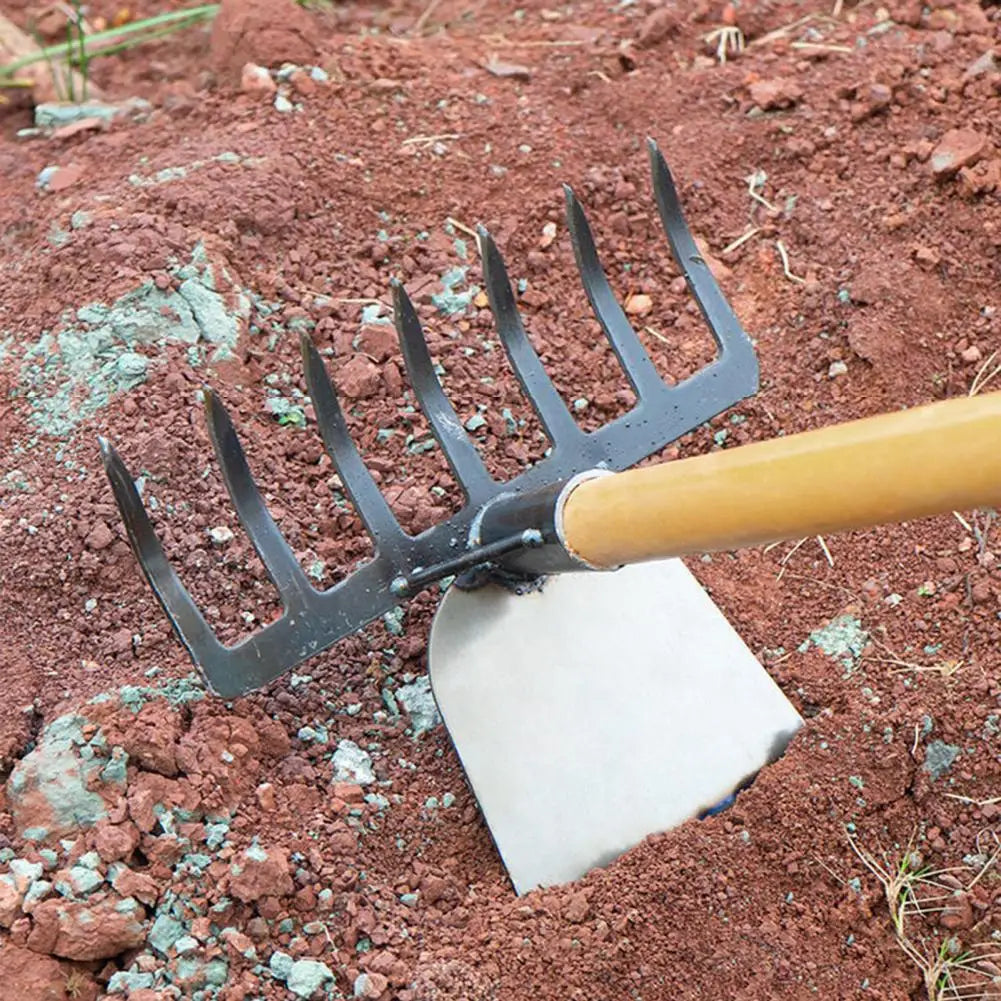 GardenFlex | 2-in-1 Gartenrechen | Metall | Multifunktional