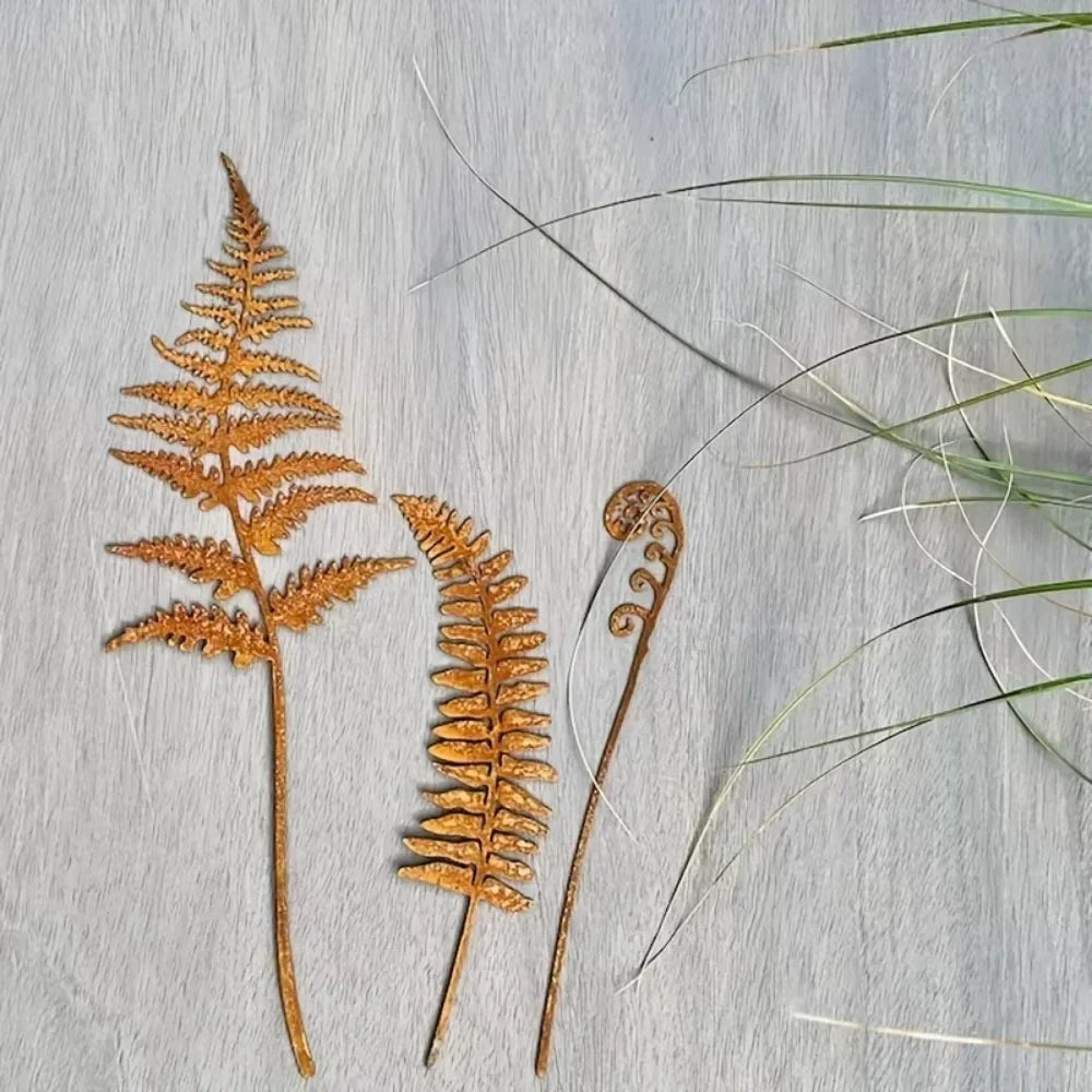 Rustiva Blattdeko | Herbstliche Rostoptik | Für Garten & Innenbereich | Metall-Skulptur